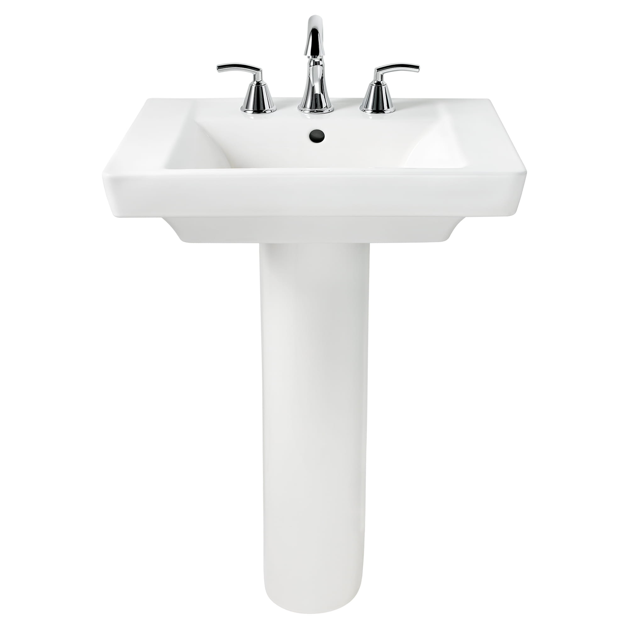 Boulevard 8 Inch Widespread Pedestal Sink Top and Leg Combination WHITE